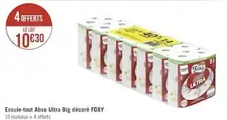 Géant Casino Foxy essuie-tout abso ultra big décoré offre