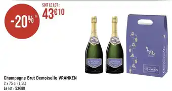 Géant Casino Demoiselle vranken champagne brut offre