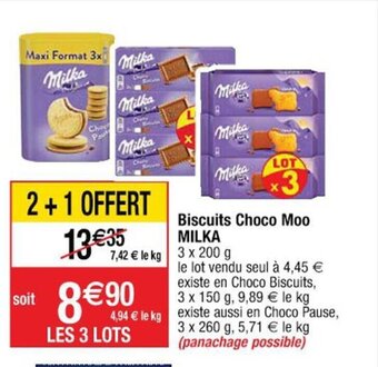 Cora x Carrefour Milka Biscuits Choco Moo offre