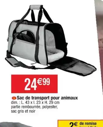 Cora x Carrefour Sac de Transport Pour Animaux offre