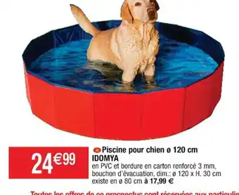 Cora x Carrefour Piscine Pour Chien 120cm Idomya offre