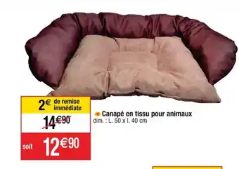 Cora x Carrefour Canapé En Tissu Pour Animaux offre