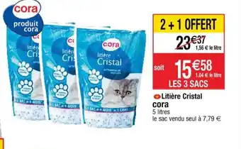 Cora x Carrefour Litière Cristal Cora offre
