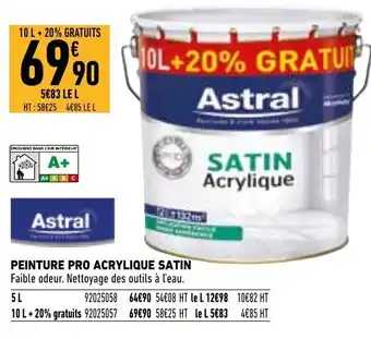 Brico Cash Astral Peinture Pro Acrylique Satin offre