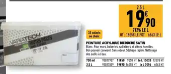 Brico Cash Peinture Acrylique Bicouche Satin offre