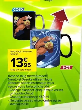 Carrefour Mug Magic Naruto Et Sasuke offre