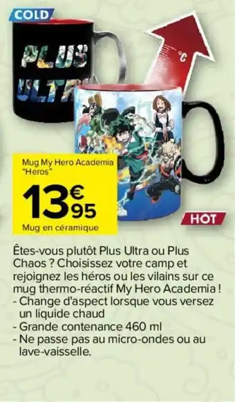 Carrefour Mug My Hero Academia Heros offre