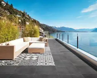 Leroy Merlin Lot 2dalles effet carreaux de ciment gatsby, l.60.4 x l.60.4 cm x ep.20 mm offre