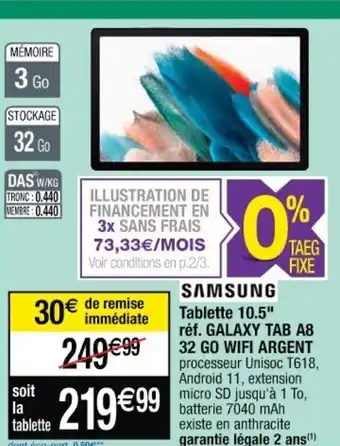 Cora x Carrefour Samsung Tablette 10.5 offre