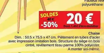 KREABEL Chaise offre