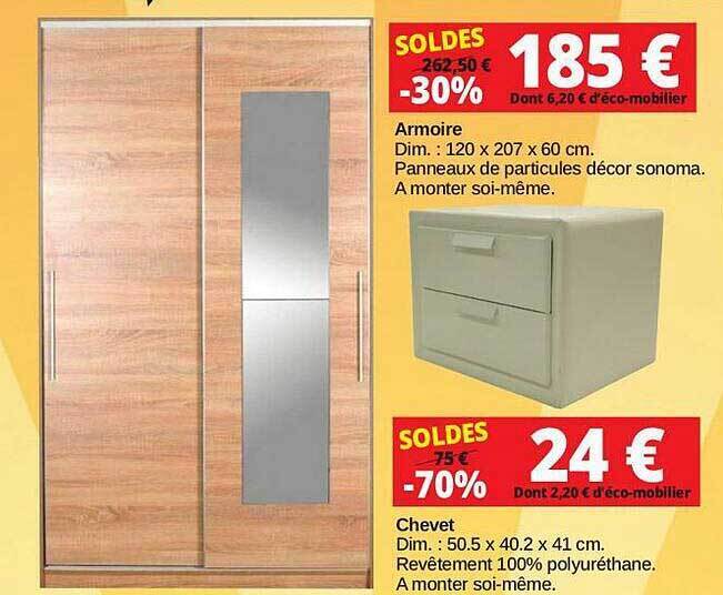 Promo Armoire, Chevet chez KREABEL
