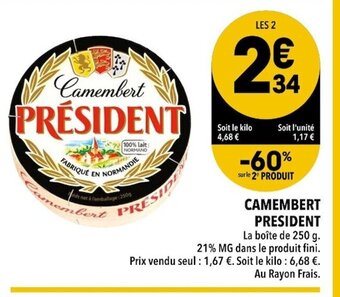 Supeco Camembert President offre