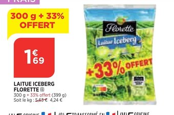 Bi1 Florette Laitue Iceberg offre