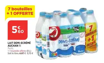 Bi1 Lait Demi-écrémé Auchan offre