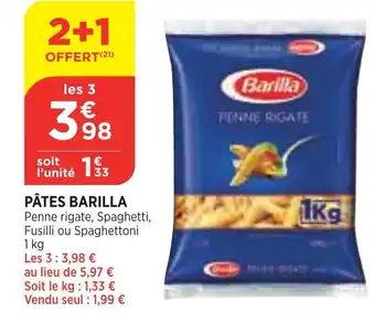 Bi1 Pâtes Barilla offre