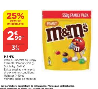 Bi1 M&M's offre