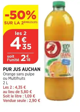 Bi1 Pur Jus Auchan offre