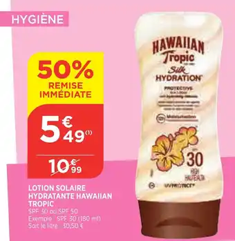 Bi1 Lotion Solaie Hydratante Hawaiian Tropical offre