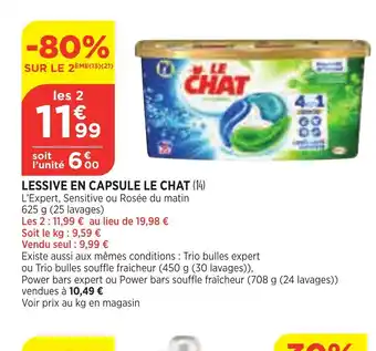 Bi1 Lessive En Capsule Le Chat offre