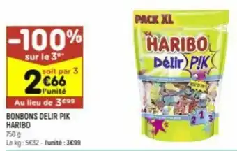 Leader Price Bonbons Delir Pik Haribo offre