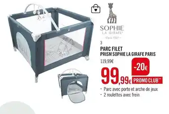 Sophie la girafe paris parc filet prism