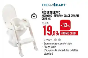 Thermobaby réducteur wc kiddyloo - marron glacé ou gris charme