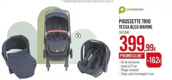 Prémaman poussette trio tessa bleu marine