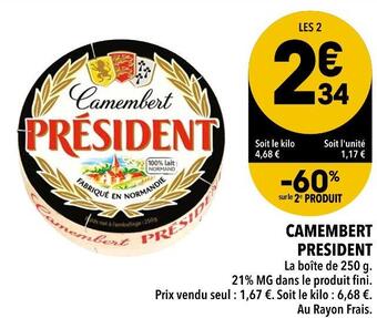 Supeco President camembert offre