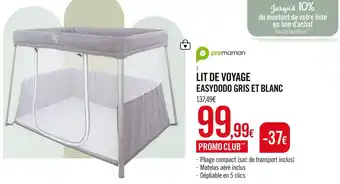 Orchestra Prémaman lit de voyage easydodo gris et blanc offre