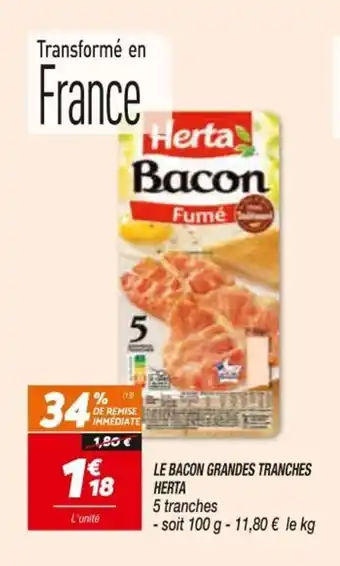 Netto HERTA la bacon grandes tranches offre