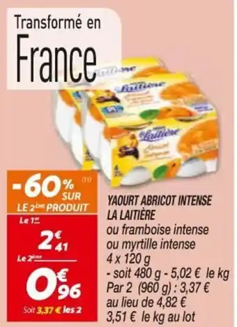 Netto LA LAITIERE yaourt abricot intense offre