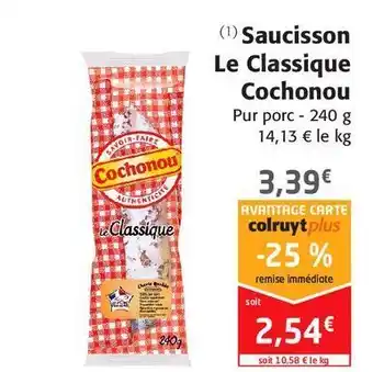 Saucisse le classique cochonou