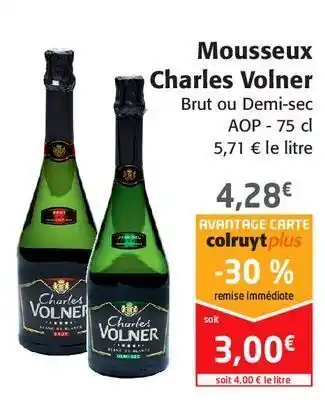 Colruyt Mousseux charles volner offre