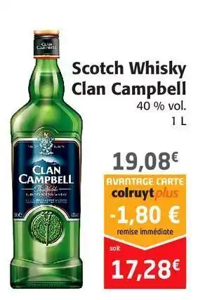 Colruyt Scotch whisky clan campbell offre