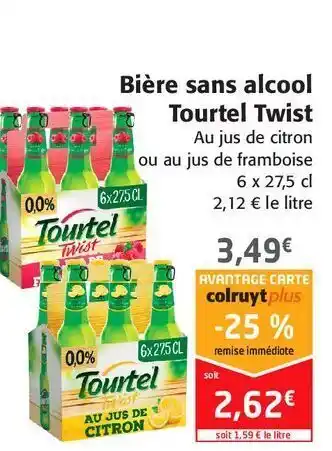 Colruyt Bière sans alcool tourtel twist offre