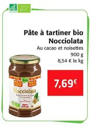 Colruyt Pâte à tartiner bio nocciolata offre