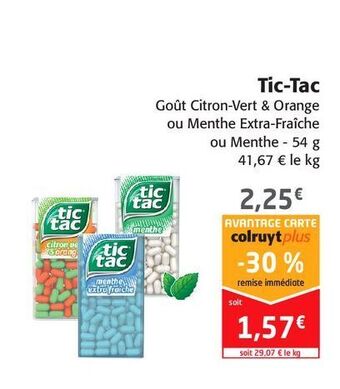 Colruyt Tic-tac offre