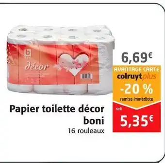 Colruyt Papier toilette décor boni offre