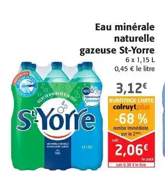Colruyt Eau minérale naturelle gazeuse st-yorre offre