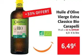Colruyt Huile d'olive vierge extra classico bio carapelli offre