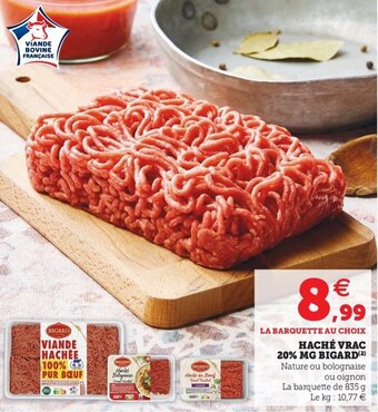 Super U Haché vrac 20% mg bigard offre