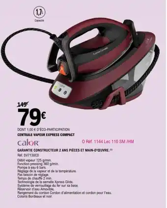 CALOR centrale vapeur express compact