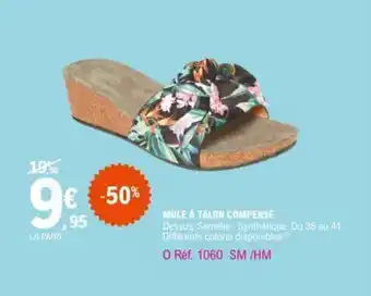 E.Leclerc Mule à talon compensé offre