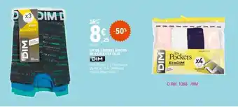 E.Leclerc DIM lot de 3 boxers garcon ou 4 culottes fille offre