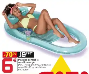 Gifi Matelas gonflable semi immergé offre