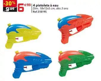 Gifi 4 pistolets à eau offre