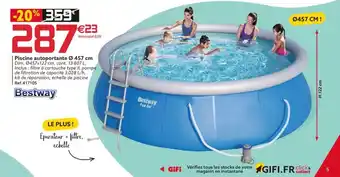 Gifi BESTWAY piscine autoportante 457 cm offre
