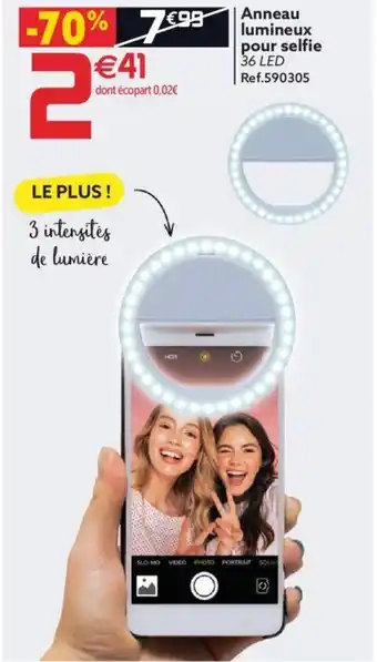Gifi Anneau lumineux pour selfie offre
