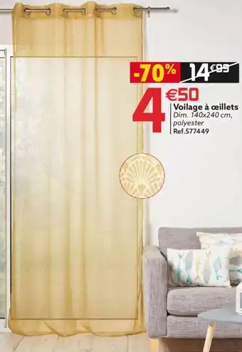 Gifi Voilage à œillets offre