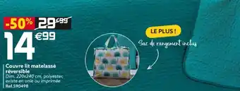 Gifi Couvre lit matelassé réversible offre